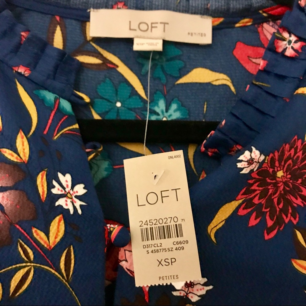  NWT LOFT Wildflower Satin Shift Dress - Picture 6 of 7